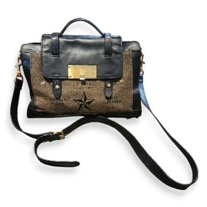 DIESEL Satchel Handbag Crossbody Purse Leather Wool Unisex